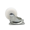 1.25 inch light duty flat plate swivel PP casters